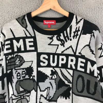 SUPREME SIZE LARGE CARTOON SWEATER STREETWEAR | eBay