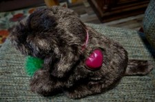 2008 MATTEL Barbie Brown Puppy Dog Plush Barks, Whines , Licks, Lights Up