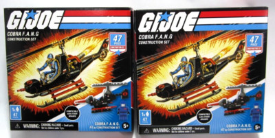 Lot of 2 G.I.JOE CONSTRUCTION SET: COBRA F.A.N.G. with 1 MINI-FIG, 47 PIECES