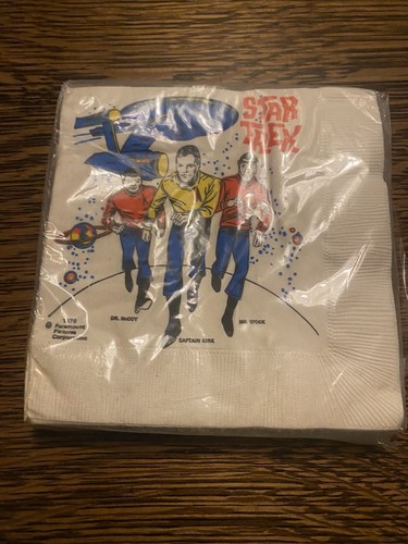 Rare Vintage Star Trek Napkin 1976 Original Sealed Antique Kirk Spock ...