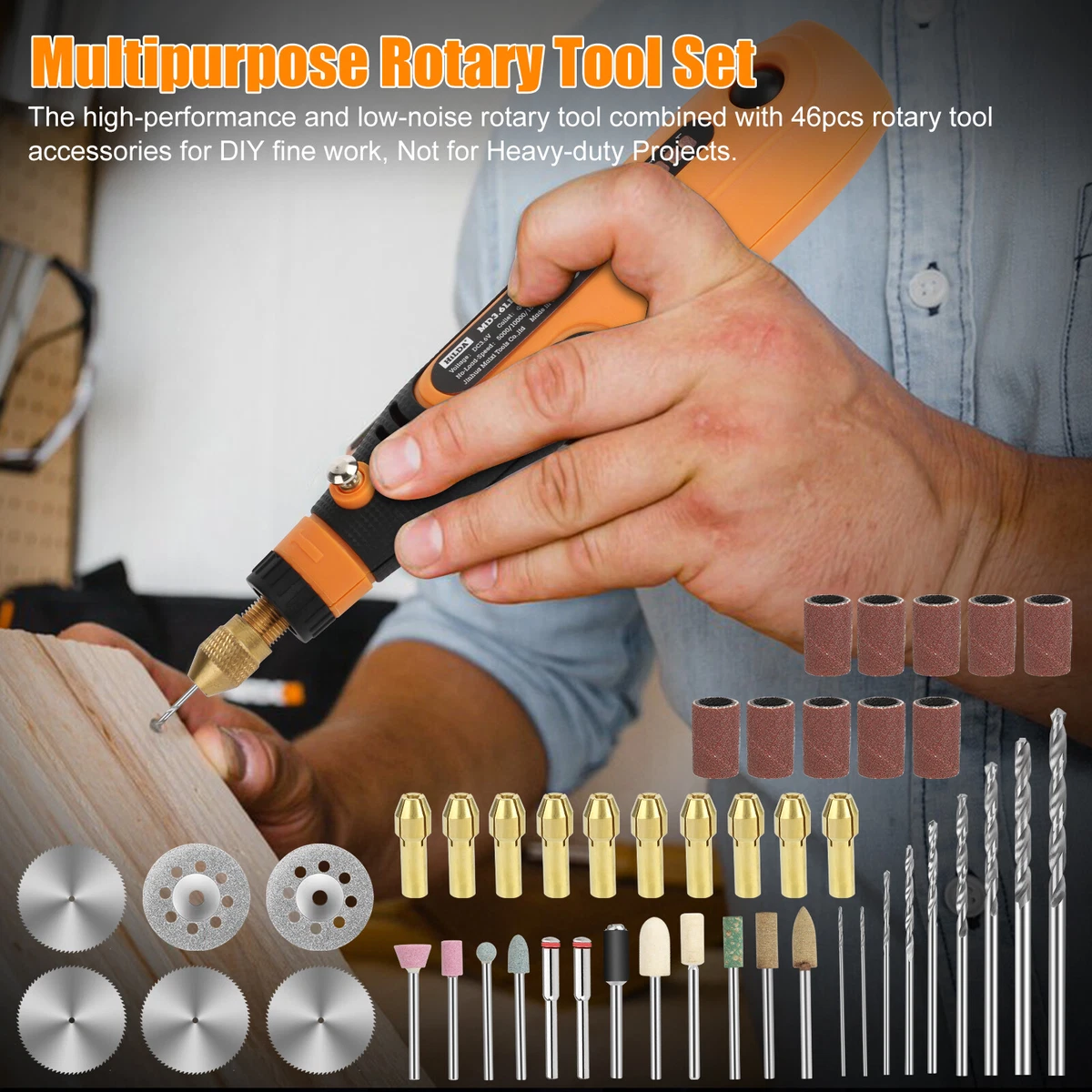 Mini Grinder Rotary Tool Polishing Drill Kit Variable Speed w