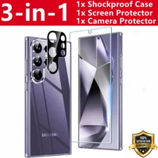 For Samsung Galaxy S25 Ultra S24 Shockproof Case&Screen Protector&Camera Protect
