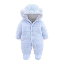 Winter Warm Romper Newborn Baby's Jumpsuits Hoodies Climbing Clothes Flannel SPW