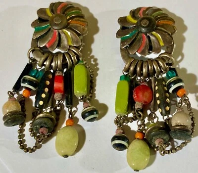 boucles d'oreilles émaillées signée TARATATA N°1 - Photo 1/4
