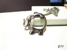 Elephant Magnifying Glass necklace Butterfly Monocle Pendant Necklace 5x