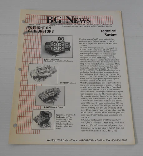 BARRY GRANT NEWS TECHNICAL REVIEW Classic Catalog CPC-297
