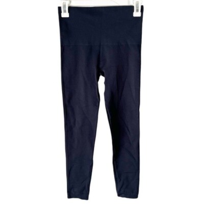 Spanx Leggings Women's Medium Navy Blue Look At Me Now Seamless Minimalist