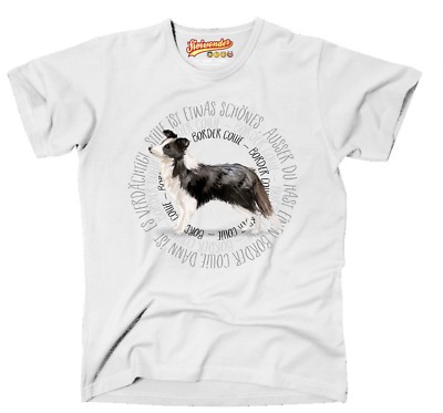 T-Shirt CIRCLE BORDER COLLIE Watercolor by Siviwonder Unisex Hund Hundemotiv
