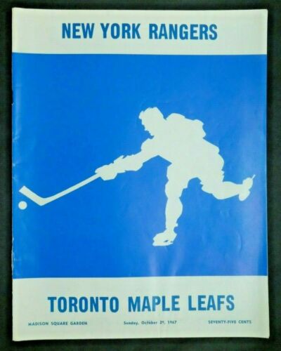 New York Rangers vs Toronto Maple Leafs 1967 Program - Picture 1 of 3