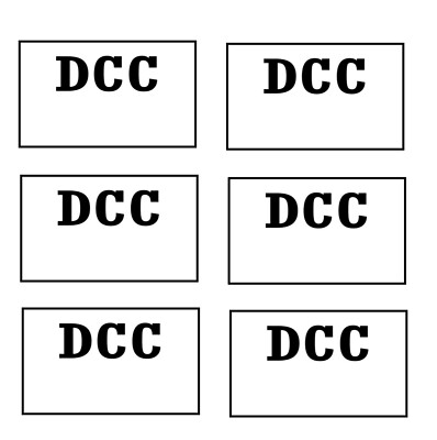 Digital Command Control Vinyl Labels 3/8'' H x 5/8'' L  DCC Model Train Identifier