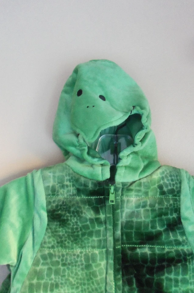 MINIWEAR VERDE TORTUGA MARINA CAPARAZÓN CÁLIDO PELUCHE DISFRAZ VESTIR TOP CHAQUETA 18 M Foto 3 de 4