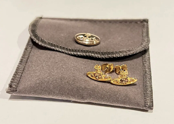 Vivienne Westwood NANO SOLITAIRE Earrings Orb Gold From
