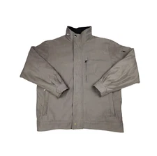 Michael Kors Men's Size Large Olive Full Zip Hooded Jacket Coat Zipped Pockets