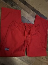 Cherokee Scrub XS Pants Unisex Medical Nurses Uniform Red New