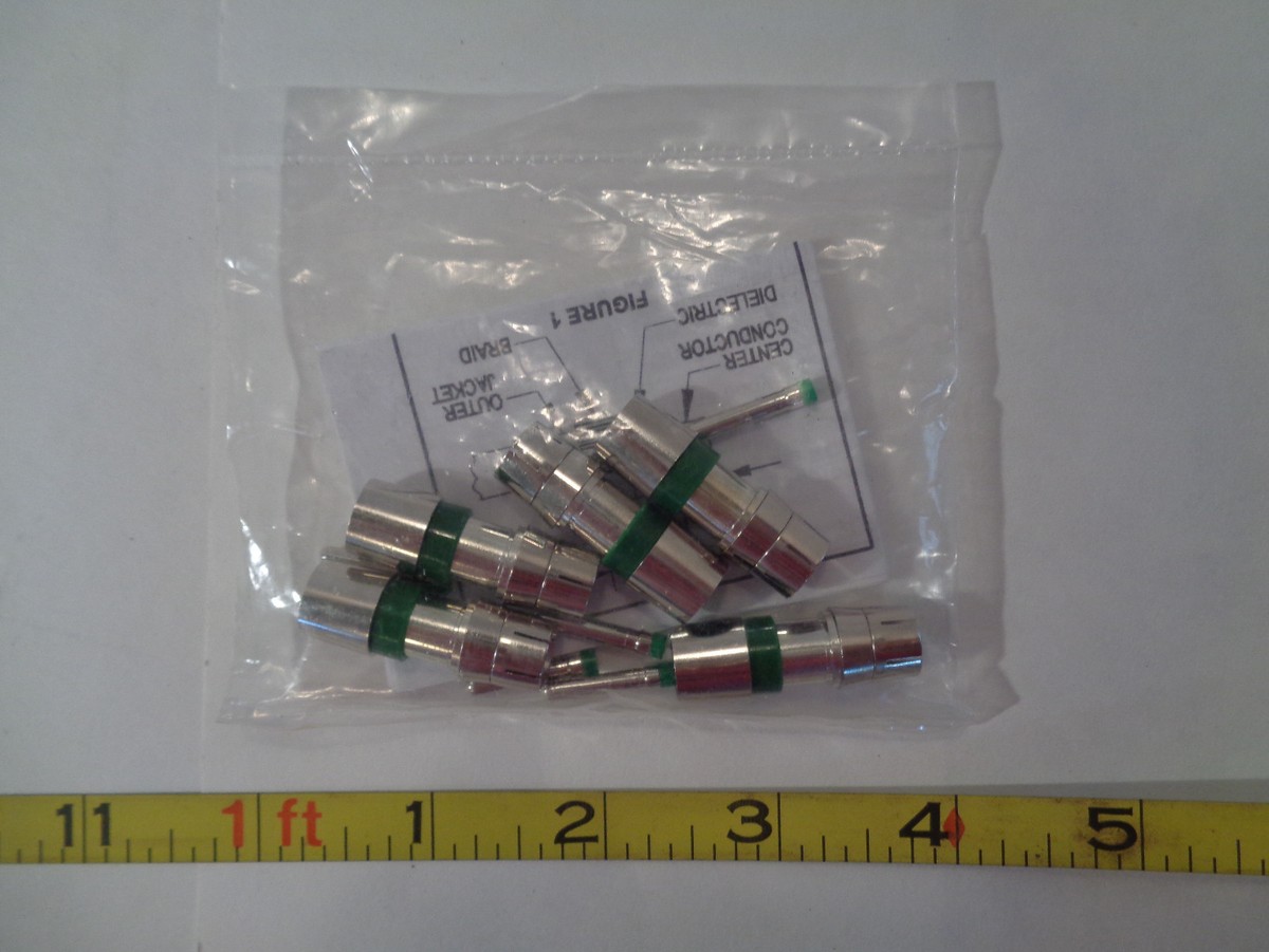 Lot of 5 FC F-Conn Industries Coax Coaxial Connector FS6RCAU Cable