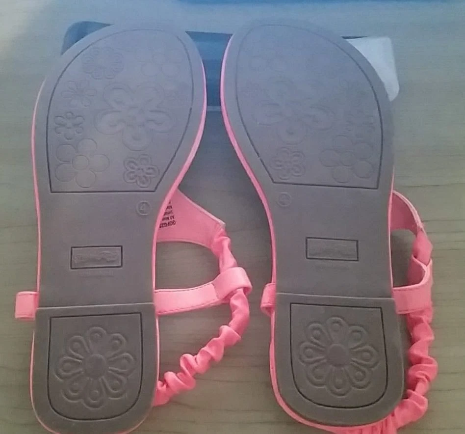Sandalias/chanclas Faded Glory para niñas coral talla 4 Foto 4 de 4
