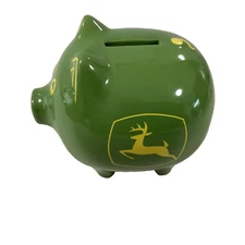 John Deere Piggy Bank - Pre-owned - Very good condition with plug