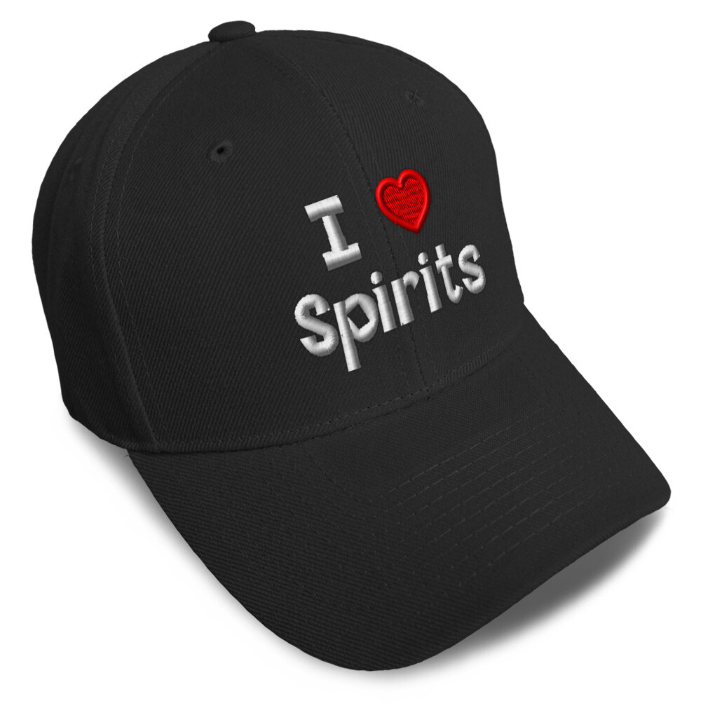 Baseball Cap I (Love) Spirits Liquor Tasting Red Heart Hobbies Lovers Lovers
