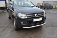 Front Spoiler Bar + Slim Leds FüR Volkswagen Amarok 2016 - 2023 Stahl Nudge