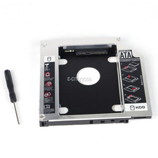 SATA 2nd HDD SSD Hard Drive Caddy for 12.7mm CD / DVD-ROM Optical Bay USA Seller