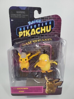 Pokemon Detective Pikachu and Psyduck Action Figure Set, Never