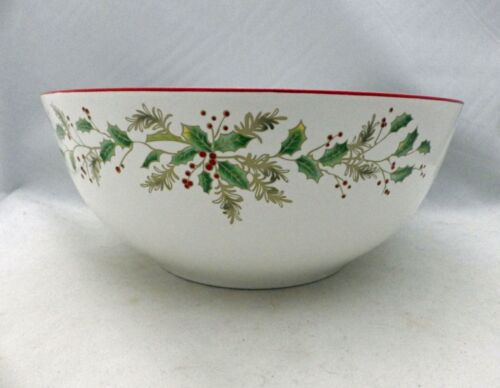 Holiday - Classic Tidings large Ivy design porcelain serving bowl - 2011 - EUC - Picture 1 of 4