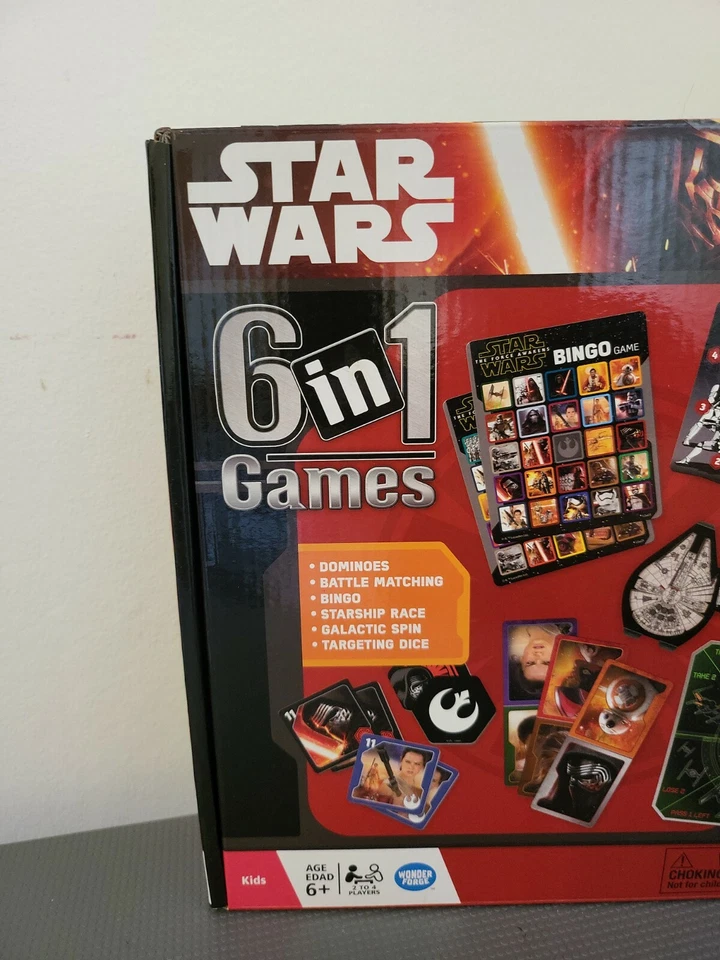 STAR WARS - 6 IN 1 GAMES - WONDER FORGE - 2015 - COMPLETE  - Image 2 of 4