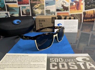 Costa Del Mar Anaa Sunglasses Black Polarized Lens Crème/Leopard Frame 580p