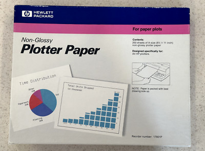 Hewlett Packard Non-Glossy Plotter Paper 250 Sheets A-Size 8.5'' x 11'' 17801P HP