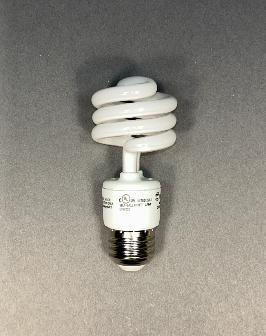 (4 PACK) Spiral Mini Twist Lightbulb Soft White Standard Bas