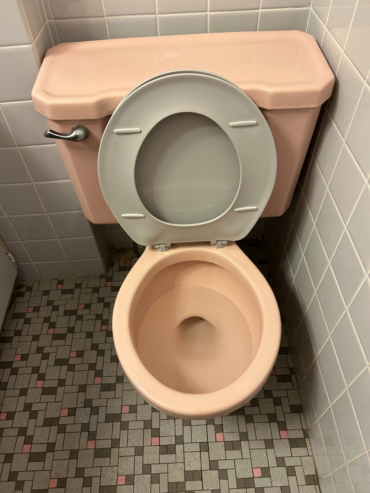 Vintage MCM Lt Pink Peach Rheem Richmond Porcelain Toilet 1957 2 pc ...