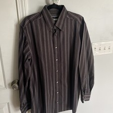 Authentic Dolce Gabbana men’s striped dress shirt size 17/43 Italy tailored fit 