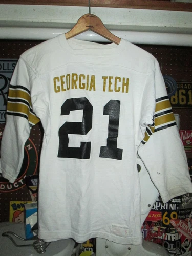 Rare RUSSELL SOUTHERN Vtg 1960s 50s Georgia Tech Yellow Jackets Football Jersey - product listing photo
