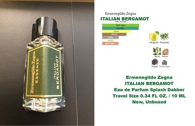Ermenegildo Zegna ESSENZE ITALIAN BERGAMOT Eau de Parfum Splash Dabber 0.34 OZ