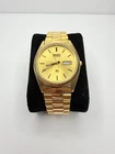 Vintage 1986 Seiko President SQ Men's 36mm Gold Tone 5h23-8029 Day/Date Working