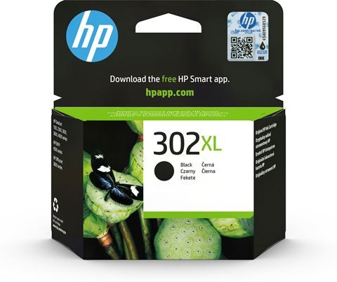 Cartouche d'encre noire HP 302XL authentique grande capacité F6U68AE pour imprimante