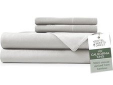 Hotel Sheets Direct 100 Bamboo-Derived Duvet Cover White Size Cal King 1000 Thr