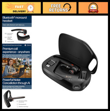 Bluetooth Headset with Charging Case - 4 Noise-Canceling Mics, AI Tech, All-Day