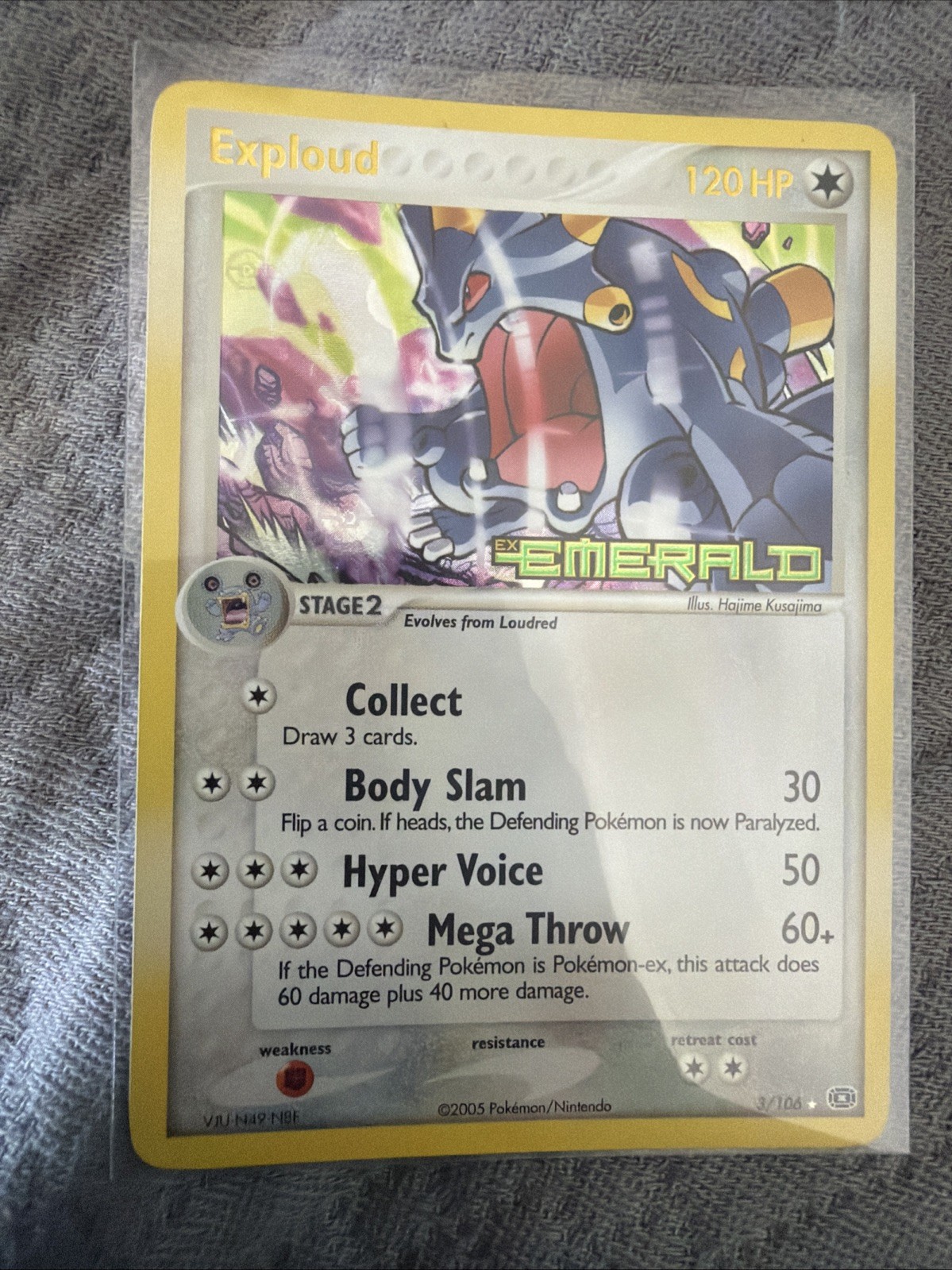 Pokemon EX Emerald Exploud Stamped Reverse Holo Rare 3/106 MP