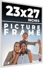 23x27 Frame White Wood Picture Photo Frame with UV Acrylic and Acid Free Backing