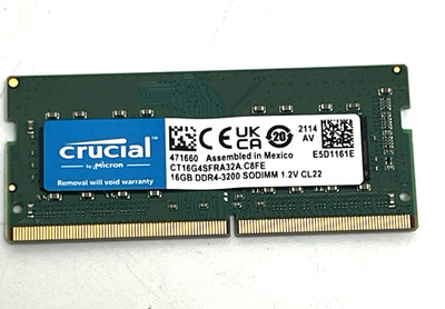 メモリー Crucial DDR4 3200 CT16G4SFRA32A Crucial, Laptop Memory, 16GB DDR4 3200 PC4-25600 SO-DIMM