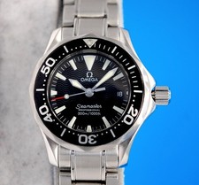 Ladies Omega Seamaster SS 300M Professional Watch - Black Dial & Bezel - 2284.50