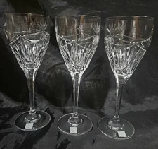 3 TIPPERARY IRELAND CRYSTAL 9" Stemmed Wine Glass