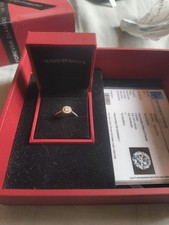 Natural Diamond Engagement Ring 0.16ct GSI Certified UK L½ / US 6 Boxed