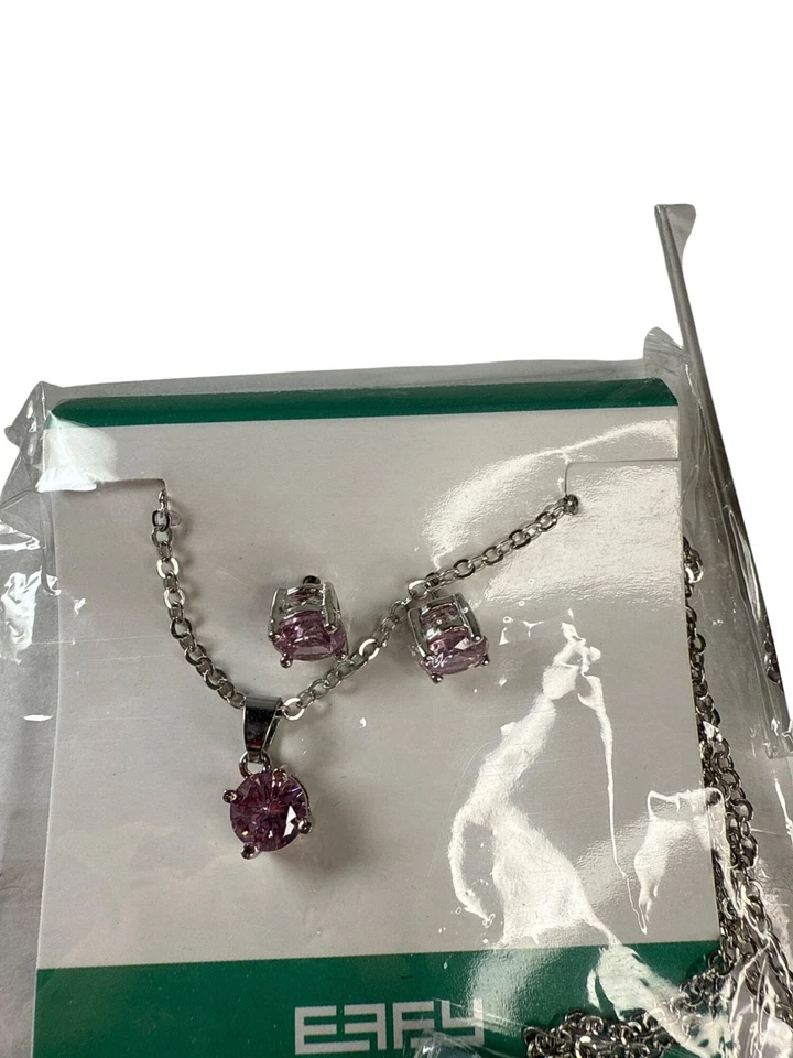 EFFY Princess Cruises Necklace & Earring Set Silver Tone Jewelry Lot of 5 - Image 3 of 4
