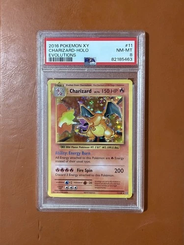 2016 Pokemon XY Evolutions #11 Charizard Holo Rare PSA 8 NM-MT Near Mint-Mint