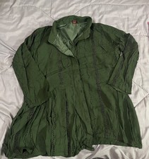 Damen Bluse/Oberteil Basic Gr. M Grün Langar...