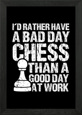 Schach gerahmtes Wandbild Poster Leinwanddruck Bild