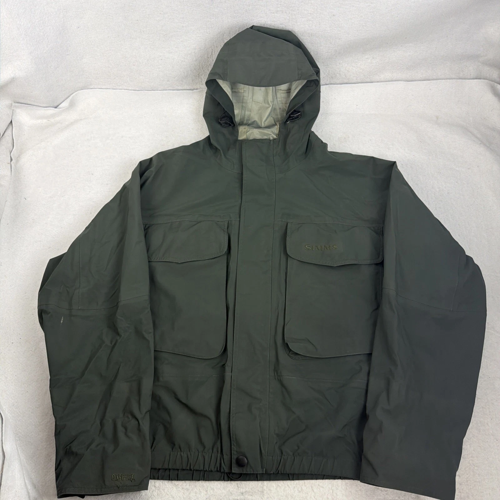Simms Goretex XCR Fishing Wading Jacket Dark Green Men’s XL
Opens in a new window or tab