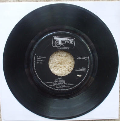 Jimi Hendrix - Angel / Night Bird Flying - VG+ 45 - Track Record 2094 - 007